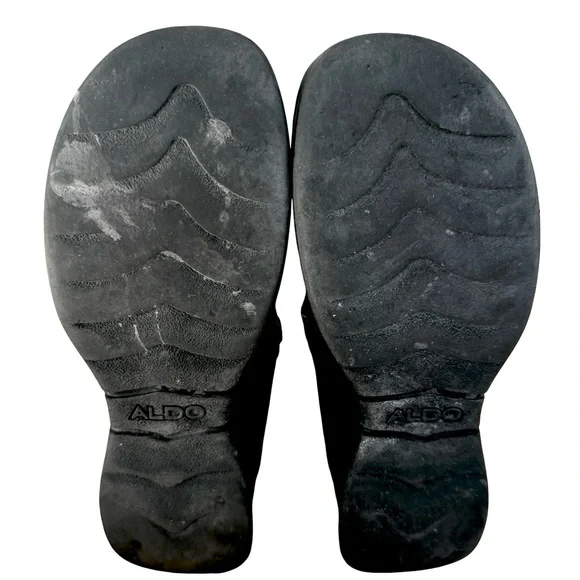 Aldo Black Leather Winter Boots, Size 38/7.5 - Picture 9 of 16